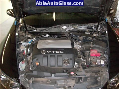 Acura RL 2005-2008 Windshield Replaced - view under under hood