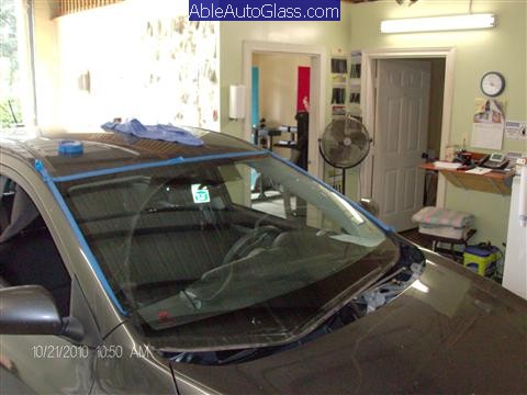Toyota Matrix Windshield Replaced 2009-2011- view of cowl removed