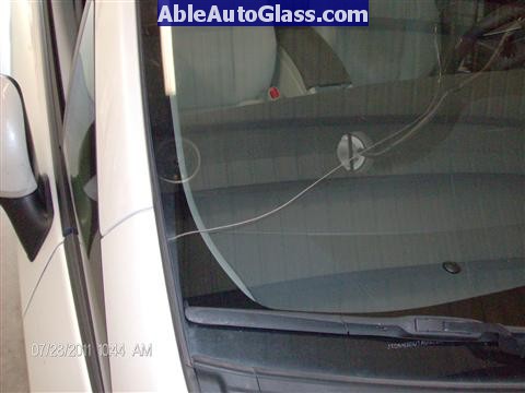 Toyota Prius 2010-2011 Windshield Replaced- close-up of crack