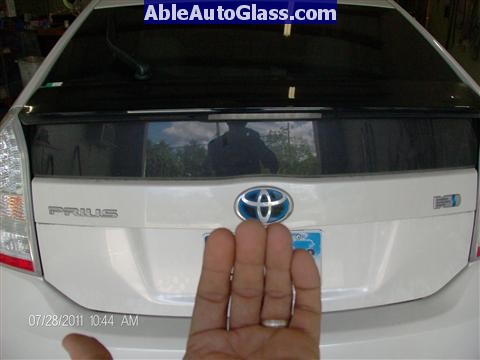 Toyota Prius 2010-2011 Windshield Replaced - rear view