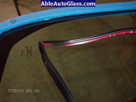 Toyota Prius 2010-2011 Windshield Replaced - red tape cover