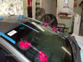 Nissan Altima 2007-2011 Windshield Replacement - Blue Tape is on the Windshield only in Our Shop