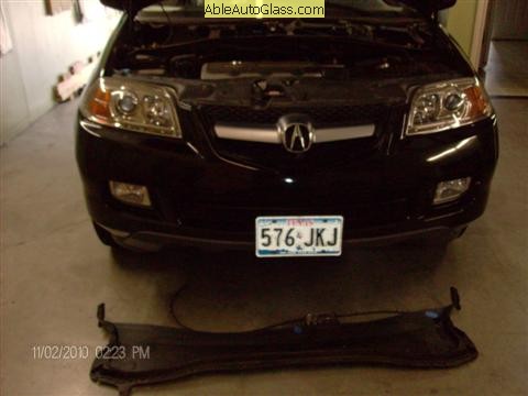 Acura MDX 2006-Cowl Removed