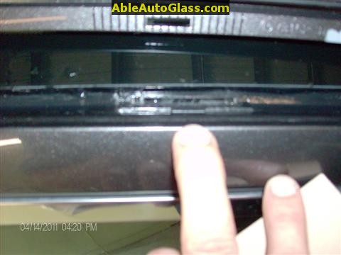 Acura TSX 2009 Windshield Replace - Bend Retainer Clip Away from Windshield