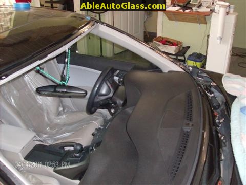 Acura TSX 2009 Windshield Replace - View of Car Prior to Setting Windshield