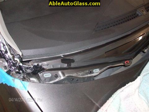 Acura TSX 2009 Windshield Replace - View of Passenger Side After Primming