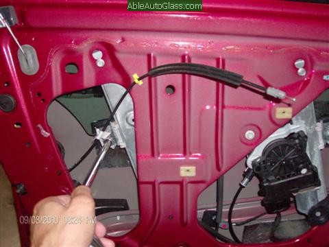 Cadillac CTS 2010 Front Door Replacement Installing New Glass