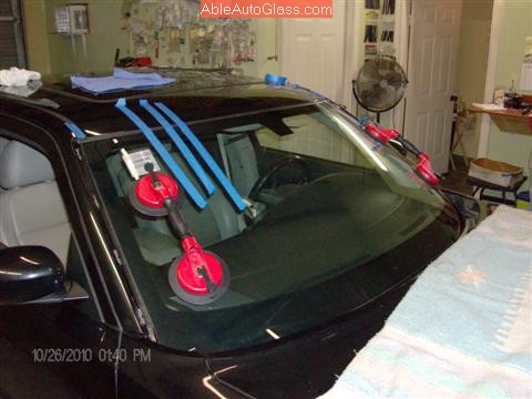 Dodge Charger 2006-2010 Windshield Replacement 2 People with Suction Cups Set Windshield for Better Placement