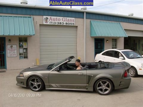 Ford Saleen Mustang Convertible 2002 Windshield Replacement - Happy Customer