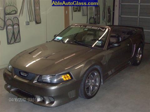 Ford Saleen Mustang Convertible 2002 Windshield Replacement - Just Arrived at Shop