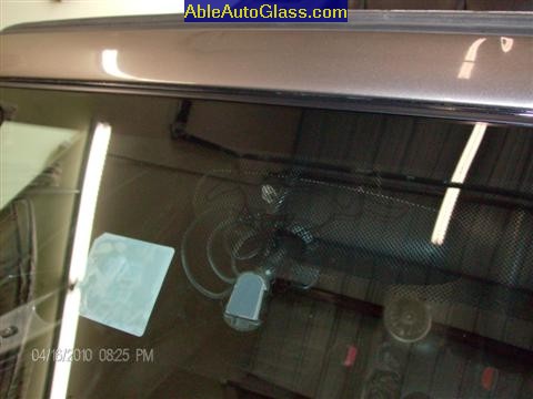 Ford Saleen Mustang Convertible 2002 Windshield Replacement - Pony Logo Behind Mirror