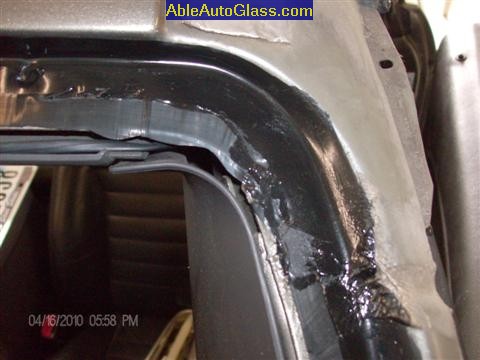 Ford Saleen Mustang Convertible 2002 Windshield Replacement - View of Other Side Primmed