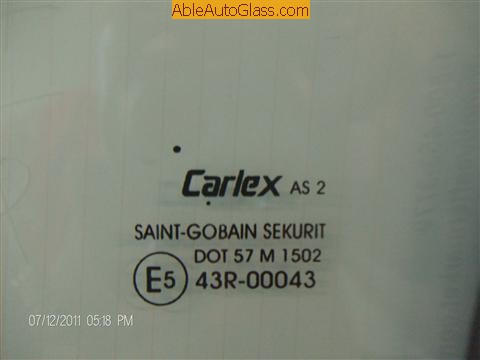 Infinit QX56 2008 Front Left Door Glass Laminated - FD23968GTY Carliex Saint-Gobain Sekurit DOT 57