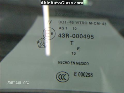 Jeep Wrangler 2009 Windshield Replacement OEM Mopar - Made in Mexico by Vitro