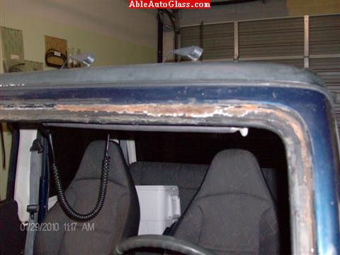 Jeep Wrangler Windshield Opening - Rust - View from Side