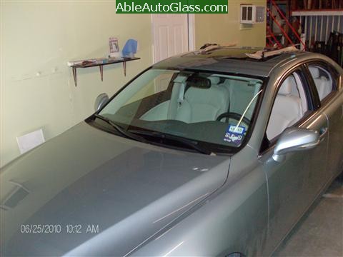 Lexus IS250 2010 Windshield Replacement -  Installed New A-pillar Moldings