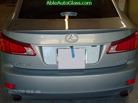 Lexus IS250 2010 Windshield Replacement - rear