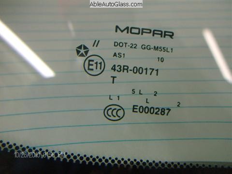 Mopar DOT 22 Made by Guardian Industries Corp in Auburn Hills, MI, USA
