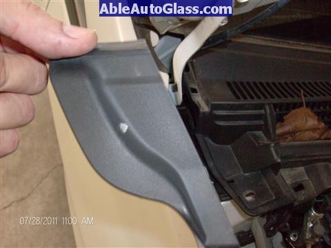 Toyota Prius 2010-2011 Windshield Replaced- corner of cowl removed