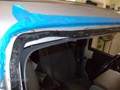 Jeep Wrangler 2009 Windshield Replacement OEM Mopar - View of Old Seal